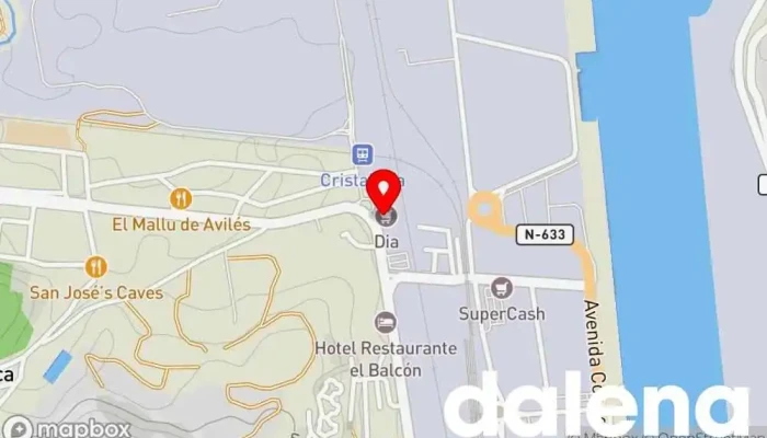 mapa de Supermercados Dia Supermercado en Avilés