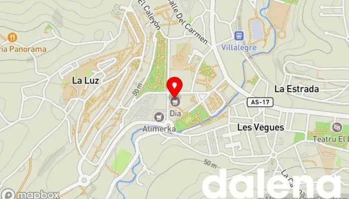 mapa de Supermercados Dia Supermercado, Pescadería en Avilés