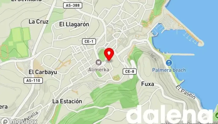 mapa de Supermercados Dia Supermercado en Candás