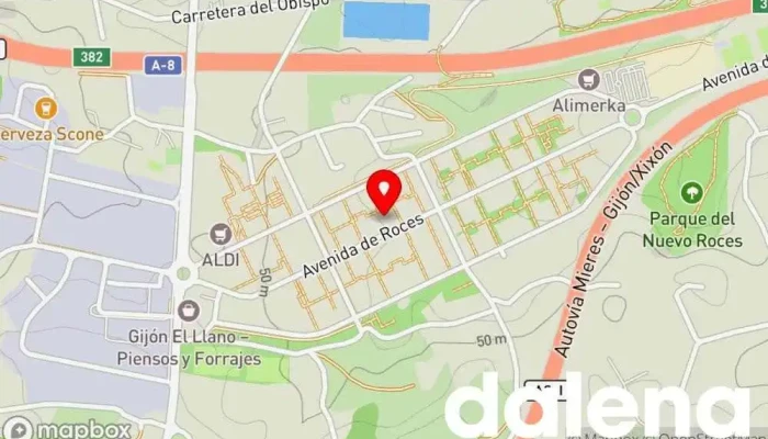 mapa de Supermercados Dia Supermercado, Panadería, Carnicería, Jamonería, Supermercado de descuentos, Frutería, Servicio de entrega de compra a distancia, Comercio en Gijón