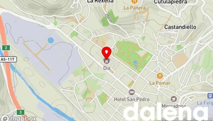 mapa de Supermercados Dia Supermercado en Langreo