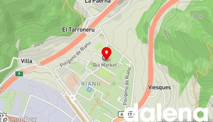 mapa de Supermercados Dia Supermercado en Langreo