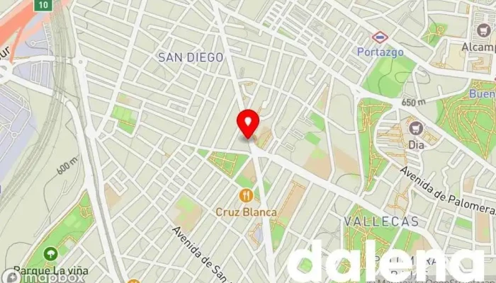 mapa de Supermercados Ecofamilia Supermercado, Panadería, Carnicería, Pescadería, Frutería en Vallecas
