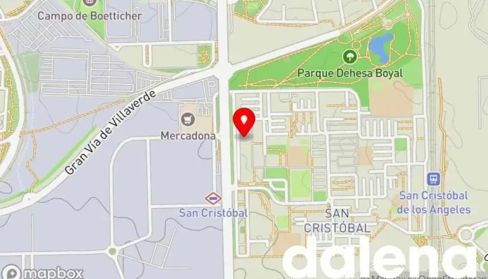mapa de Supermercados Ecofamilia San Cristóbal Supermercado, Panadería, Carnicería, Pescadería, Frutería en Madrid