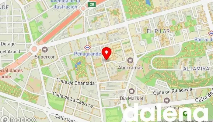 mapa de Supermercados Tienda de alimentación en Madrid