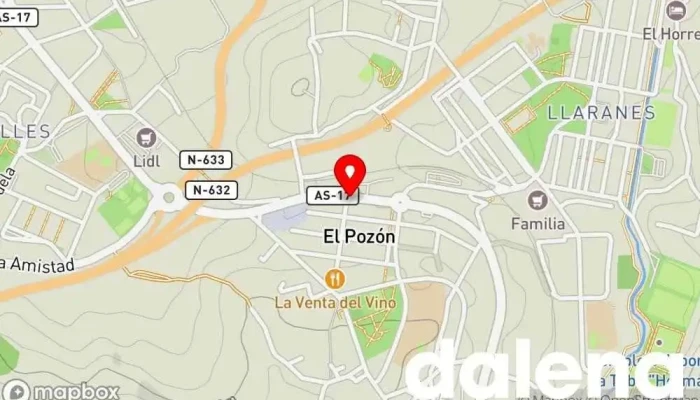 mapa de Tandy - Hiper Santa Apolonia Supermercado en Avilés