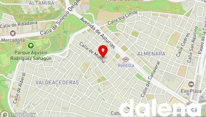 mapa de UDACO Tienda de alimentación, Supermercado en Madrid