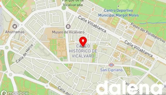 mapa de Udaco Vicálvaro Supermercado en Madrid