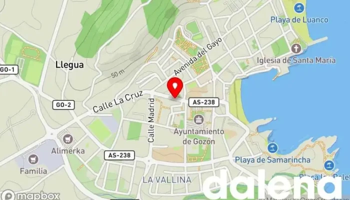 mapa de Ultramarinos Ana Tienda de alimentación en Luanco