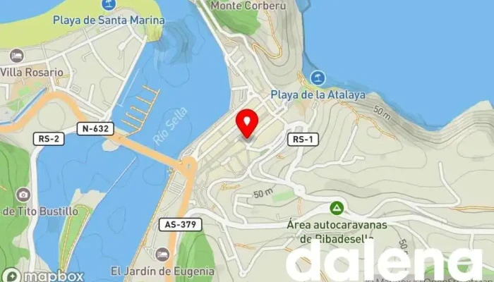 mapa de Ultramarinos La Jardinera Tienda de alimentación en Ribadesella